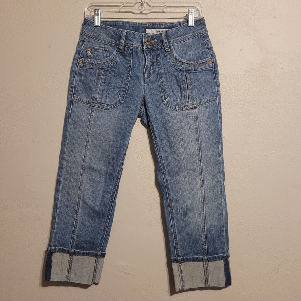 DNKY Women's Blue Denim Jean Capri